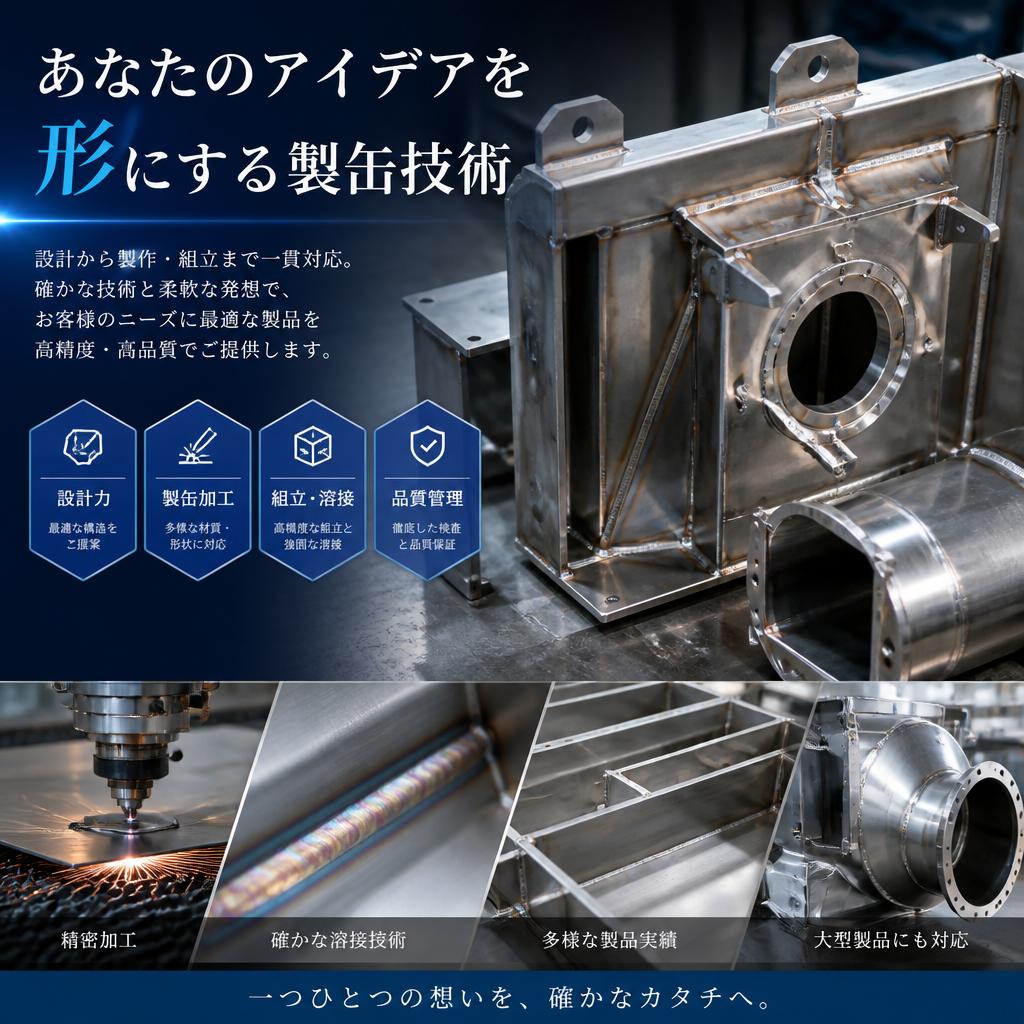 あなたのアイデアを形にする製缶技術